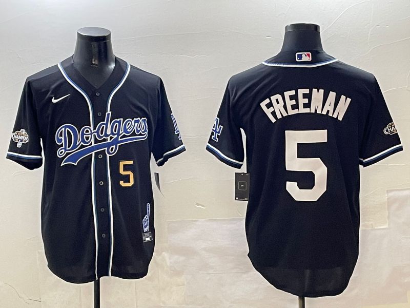 Men Los Angeles Dodgers #5 Freeman Black Fashion Game 2025 Nike MLB Jersey style 3065->los angeles dodgers->MLB Jersey